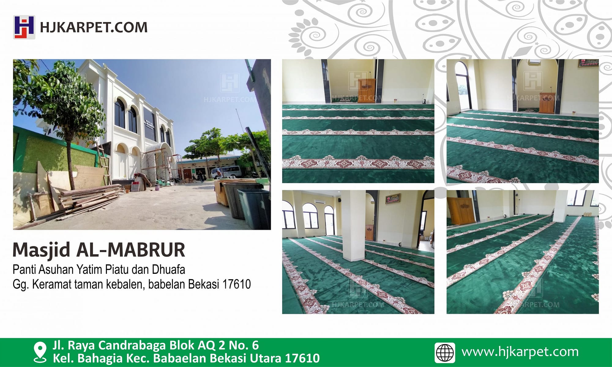 karpet masjid al mabrur yayasan dan panti asuhan