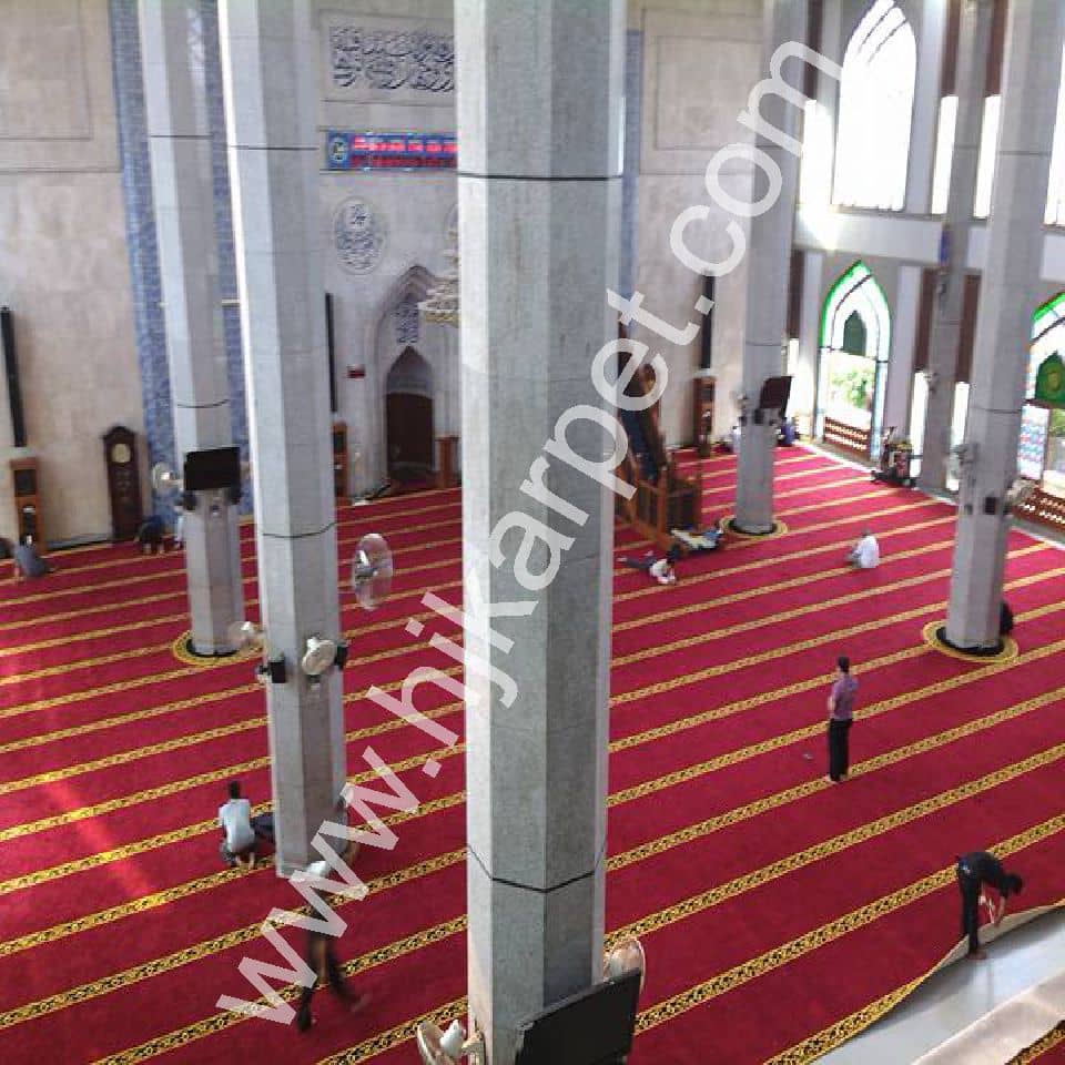 Pemasangan Karpet Masjid Al Azhar Kalimalang Bekasi